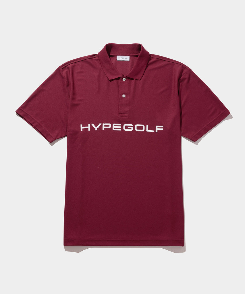 Logo motif short sleeve POLO SHIRTS BURGUNDY