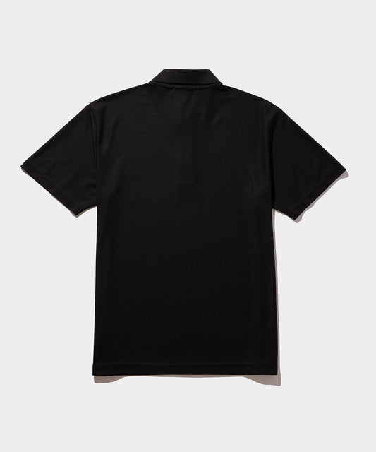 Logo motif short sleeve POLO SHIRTS BLACK
