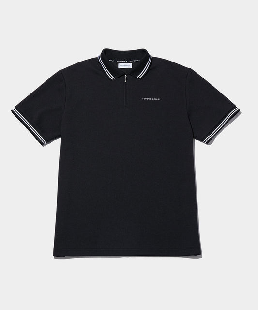 BOUCLE POLO SHIRTS BLACK