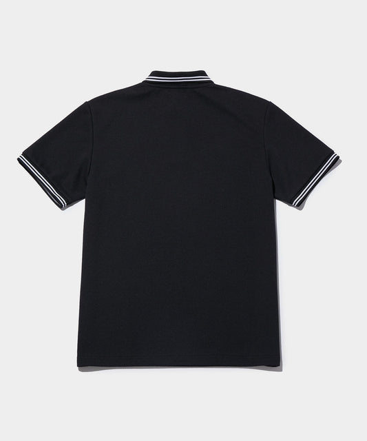 BOUCLE POLO SHIRTS BLACK