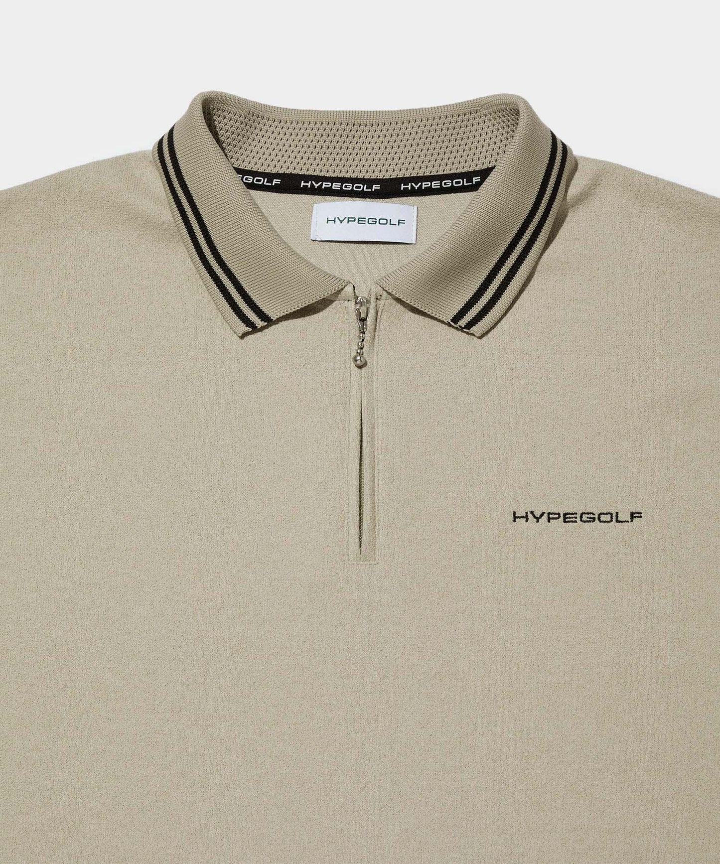 BOUCLE POLO SHIRTS GRAY BEIGE