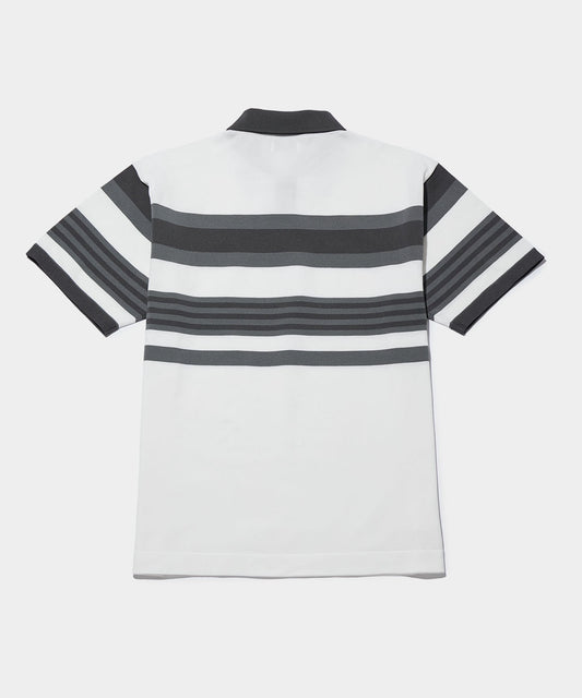 RANDOM BORDER POLO SHIRTS WHITE