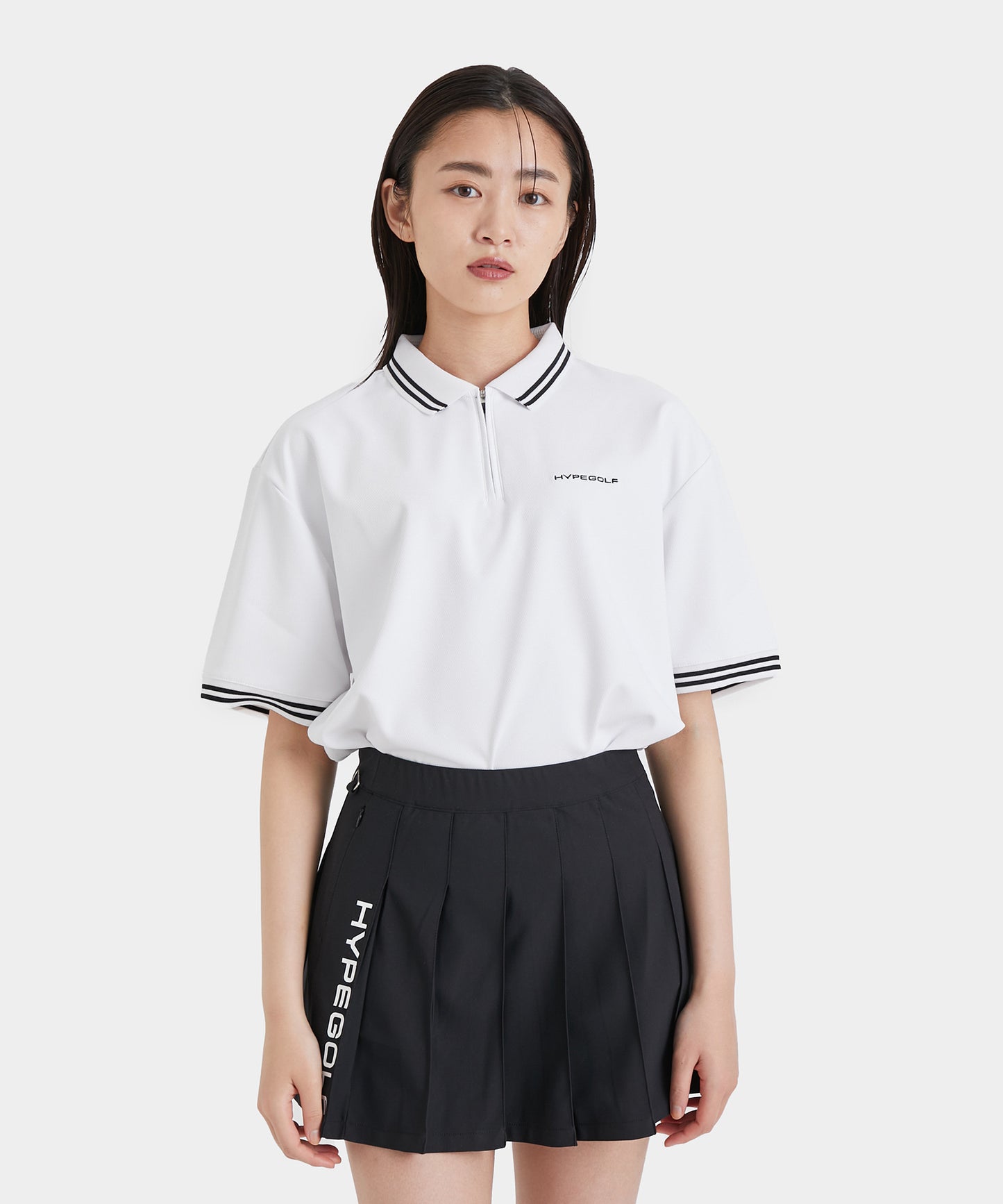 DRAWSTRING POLO SHIRTS WHITE