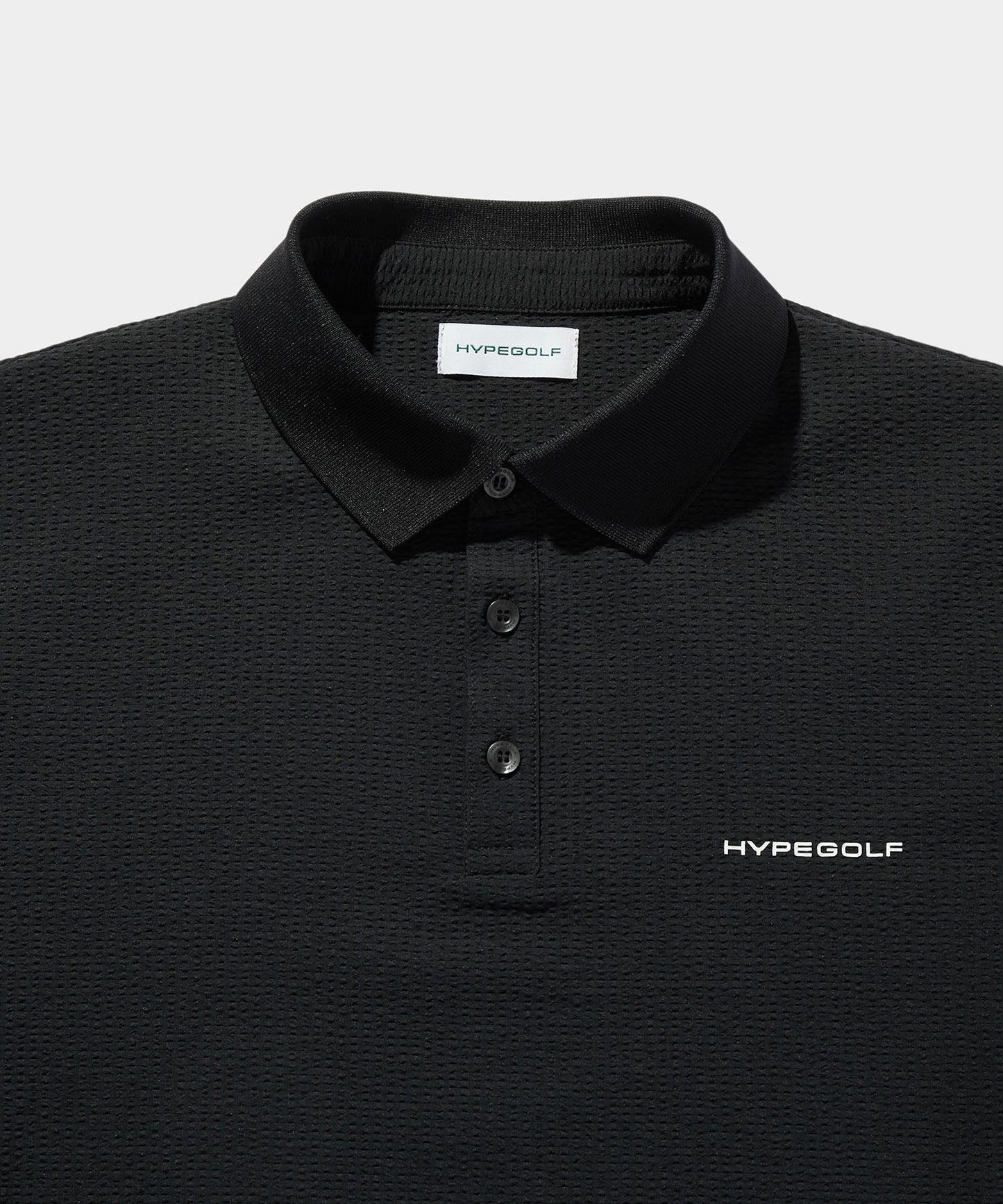 SEERSUCKER POLO SHIRTS BLACK