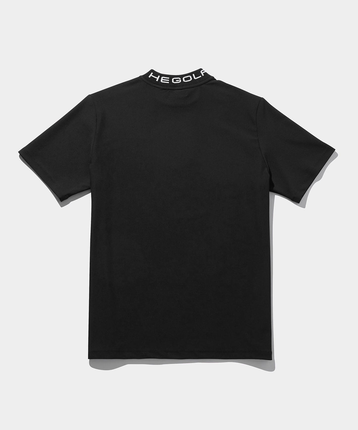 UV WAFFLE MOCK NECK TOP SHORTSLEEVE BLACK