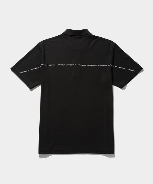 LINE LOGO POLO SHIRTS BLACK