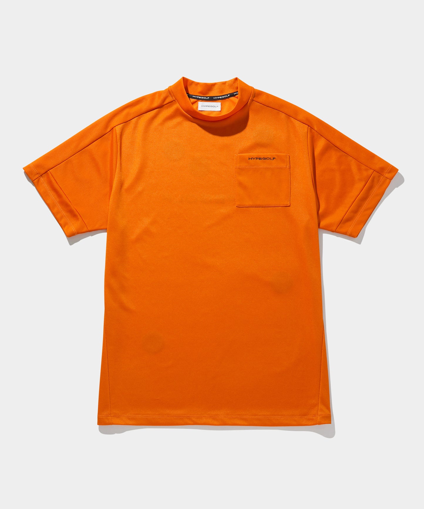 DOT MOTIF MOCK NECK TOP SHORTSLEEVE ORANGE