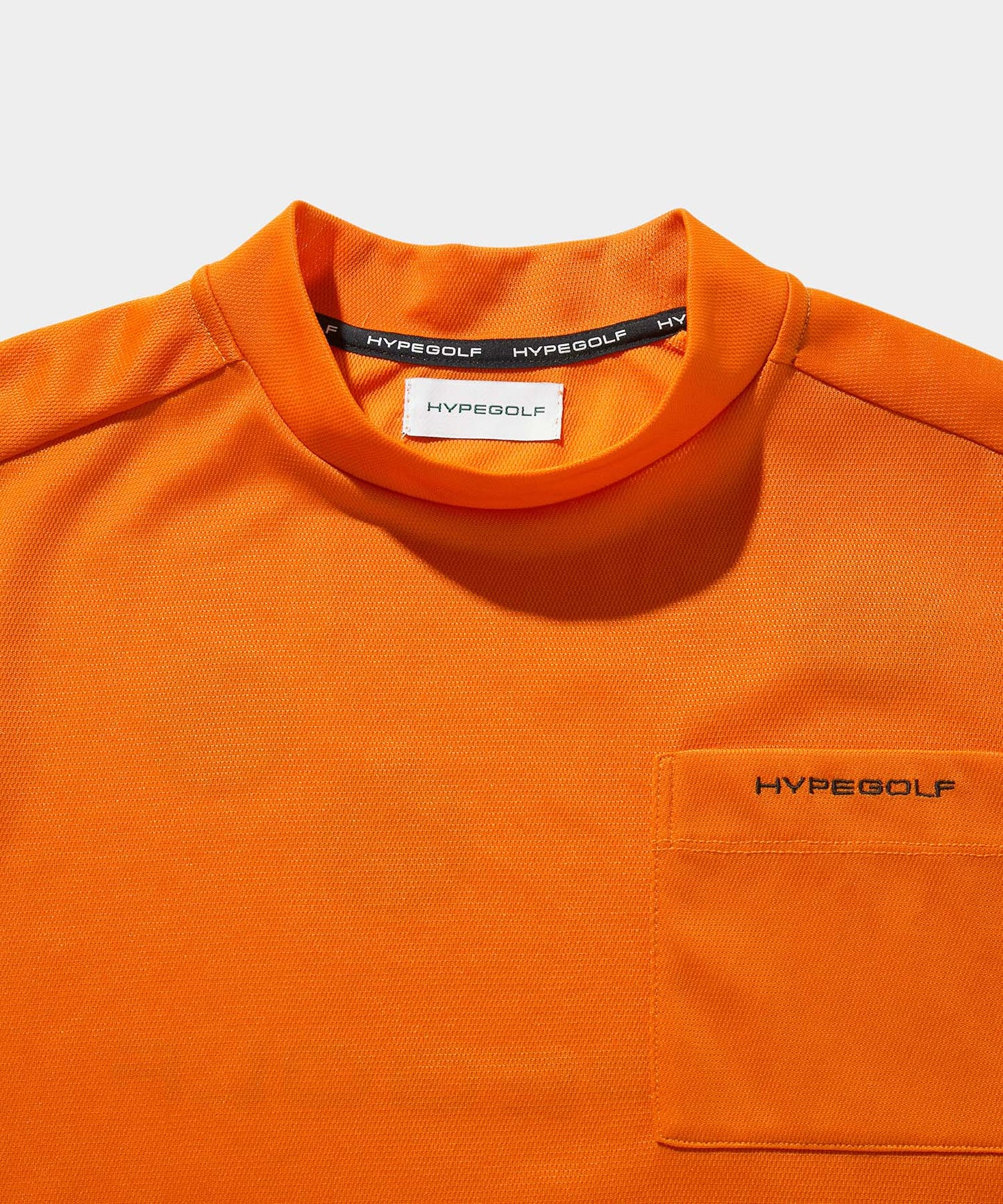 DOT MOTIF MOCK NECK TOP SHORTSLEEVE ORANGE