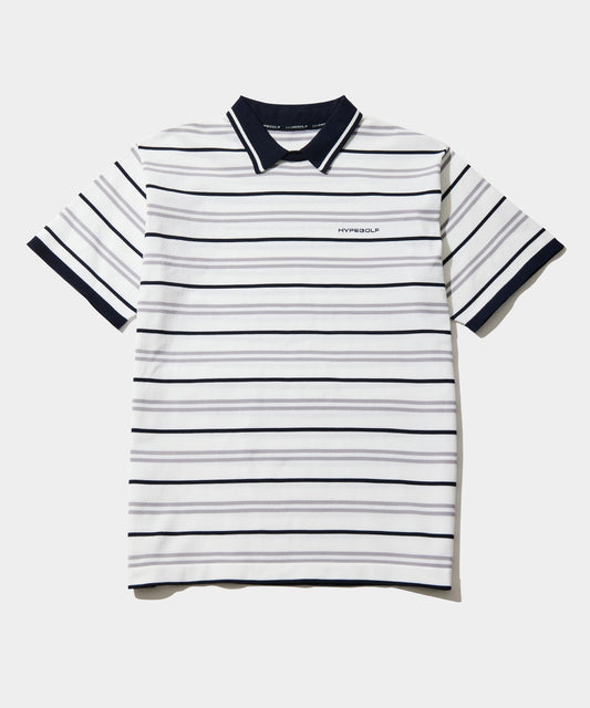 BORDER POLO SHIRTS WHITE