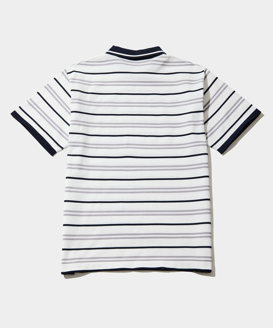 BORDER POLO SHIRTS WHITE