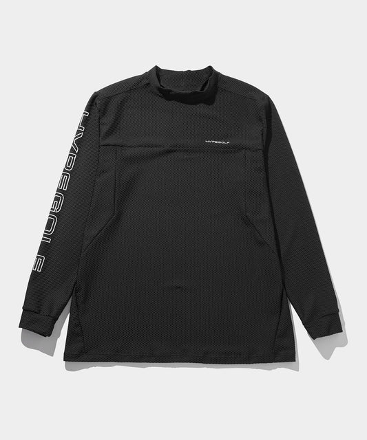 LONG SLEEVE MOCK NECK SHIRTS BLACK