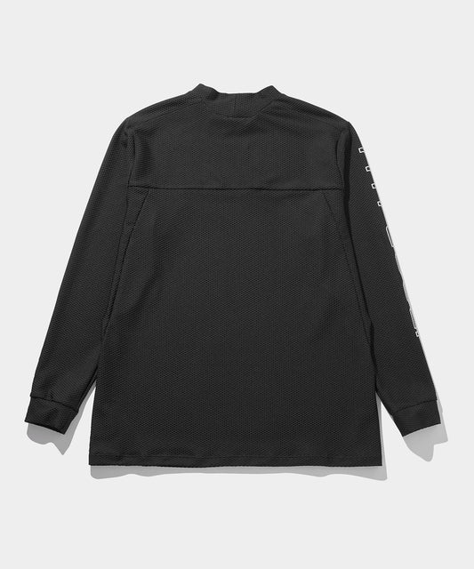 LONG SLEEVE MOCK NECK SHIRTS BLACK