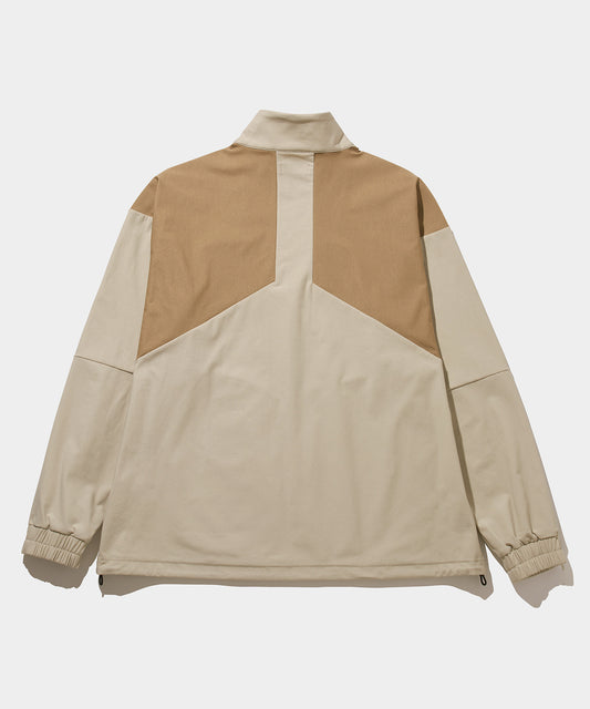 HEAT WARM HALF ZIP JACKET BEIGE
