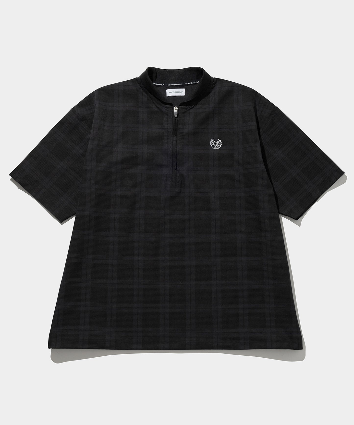 BLACK WATCH HALF ZIP SHIRTS BLACK