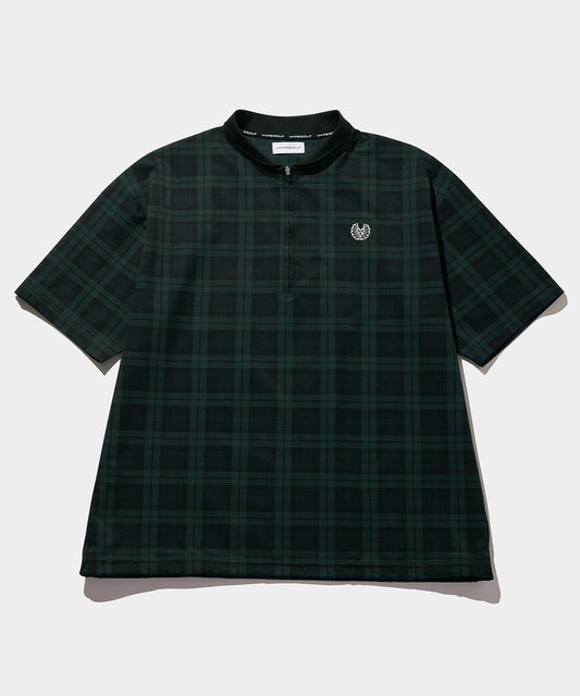 BLACK WATCH HALF ZIP SHIRTS GREEN