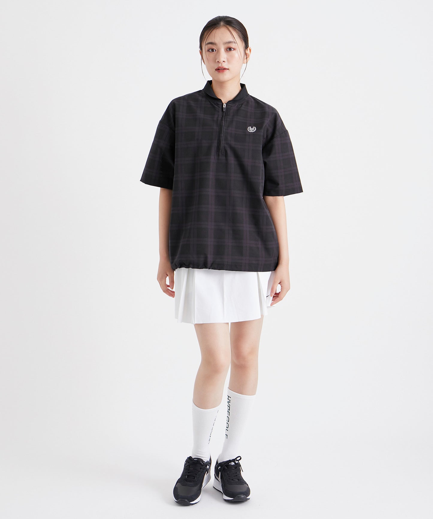 BLACK WATCH HALF ZIP SHIRTS BLACK