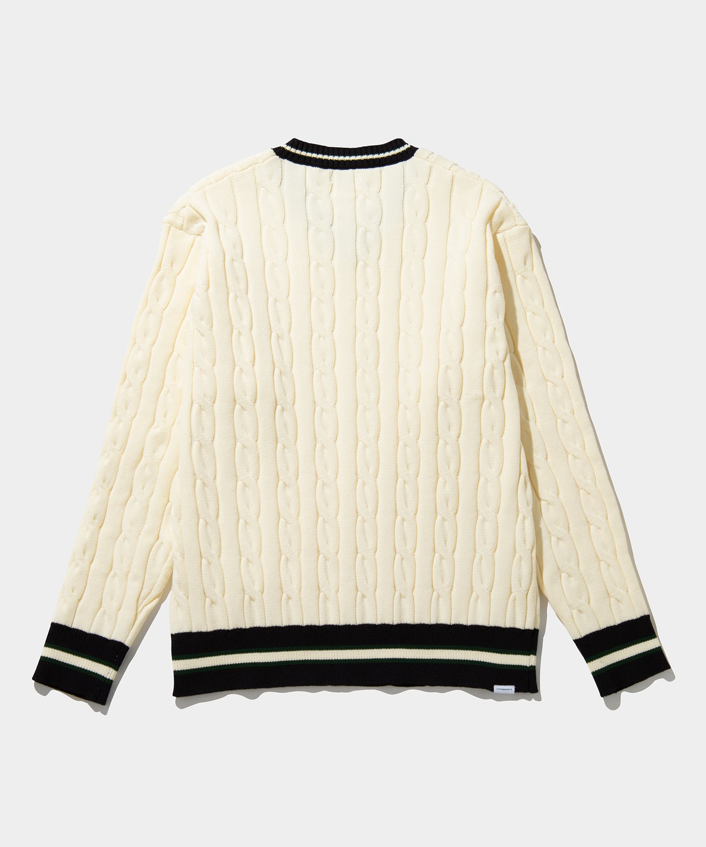 V NECK CABLE KNIT PO