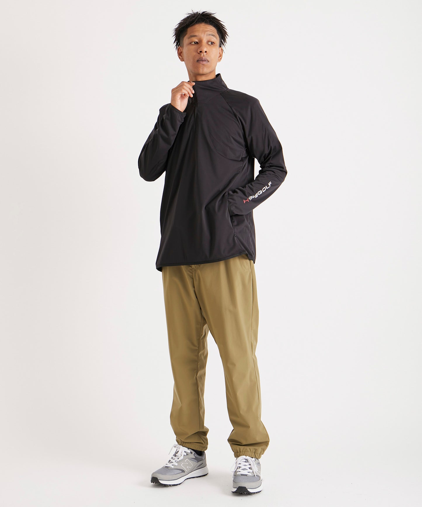 Airshut HALF ZIP SHIRTS BLACK