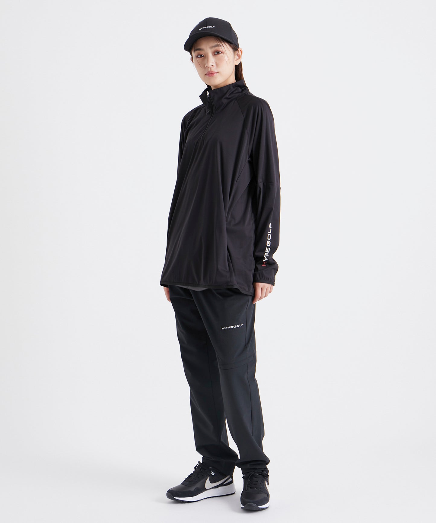 Airshut HALF ZIP SHIRTS BLACK