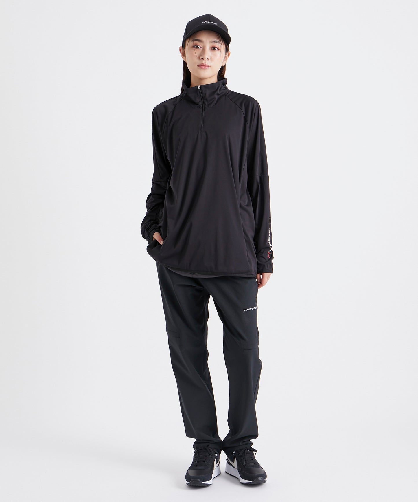 Airshut HALF ZIP SHIRTS BLACK