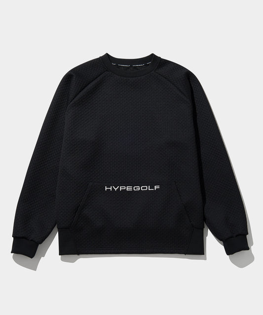 BUMP JERSEY PULL OVER BLACK