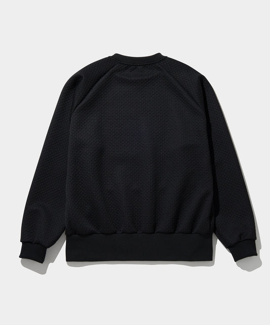 BUMP JERSEY PULL OVER BLACK