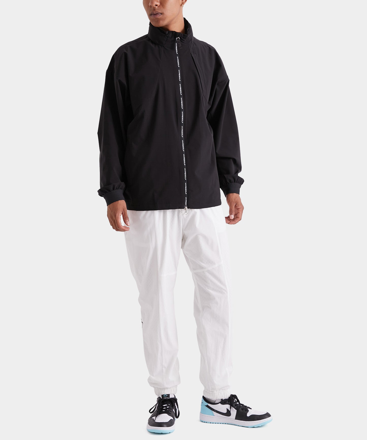 WOVEN NYLON LONG PANTS WHITE