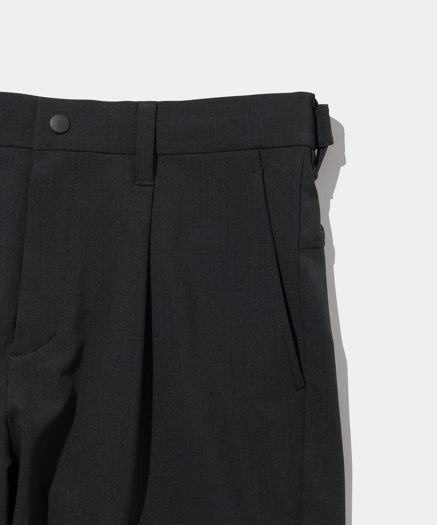 TUCK LONG PANTS BLACK