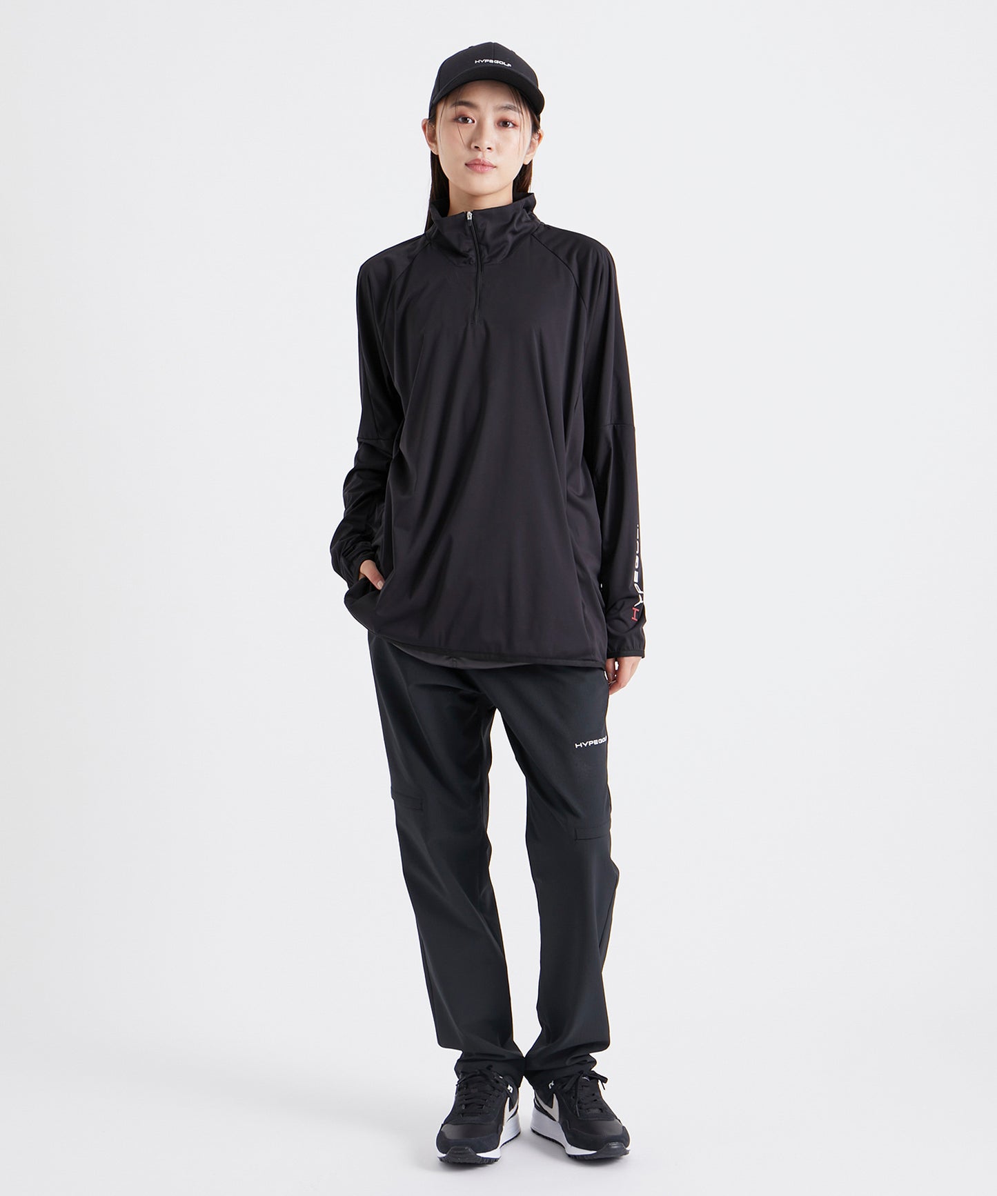 TUCK LONG PANTS BLACK