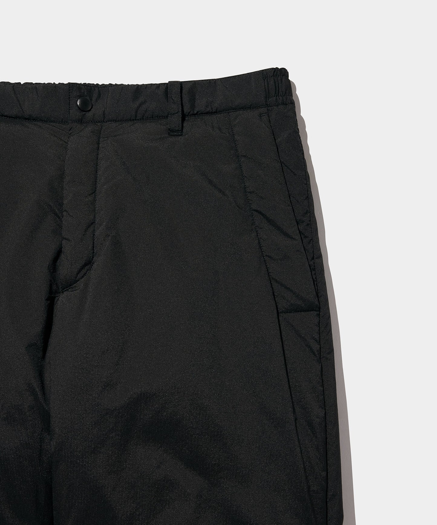 NYLON RIP PUFF LONG PANTS BLACK