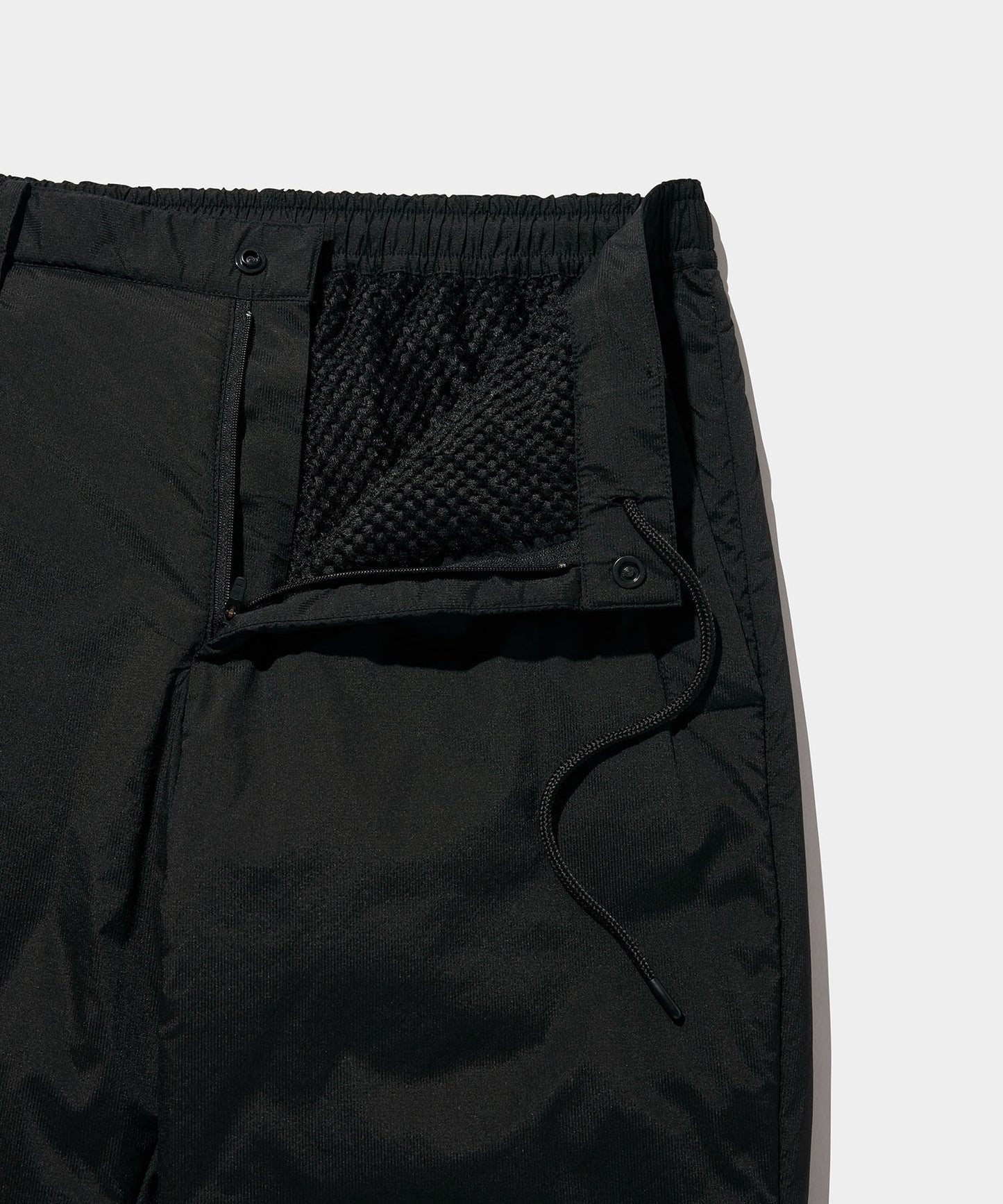 NYLON RIP PUFF LONG PANTS BLACK