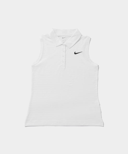 【NIKE】WSDF ビクトリーS/Sポロ STRP WHITE