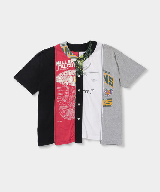 【NEEDLES】4 Cut Wide Baseball Tee - Collage RED