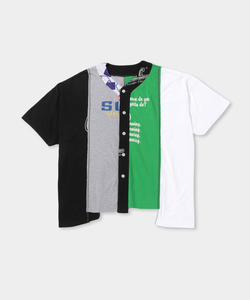 【NEEDLES】4 Cut Wide Baseball Tee - Collage GREEN