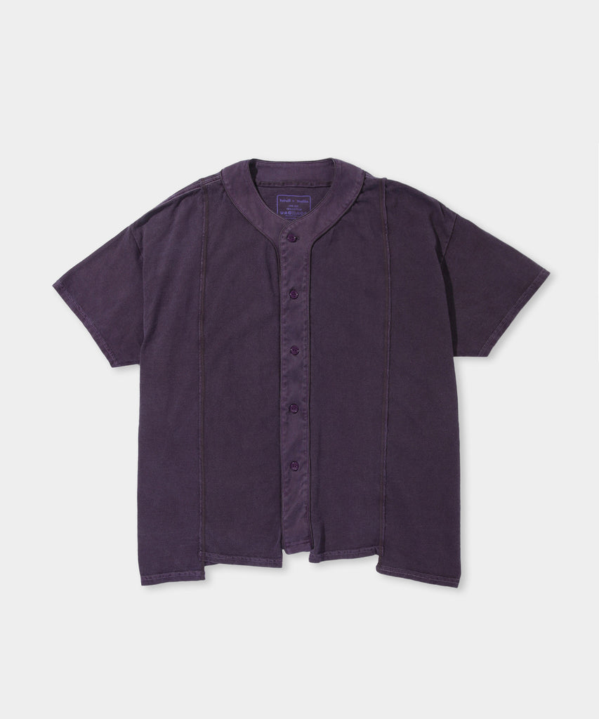 【NEEDLES】3 Cut Wide Baseball Tee - Over Dye PURPLE