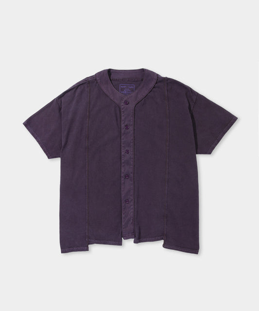 【NEEDLES】3 Cut Wide Baseball Tee - Over Dye PURPLE