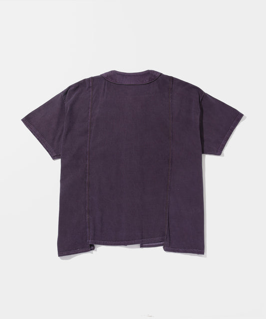 【NEEDLES】3 Cut Wide Baseball Tee - Over Dye PURPLE