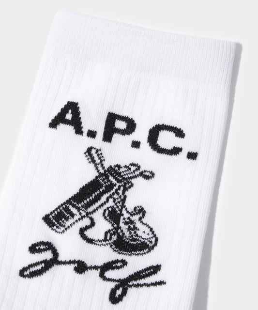 A.P.C.GOLF JEAN SOCKS WHITE