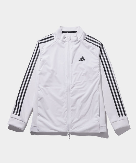 adidas ファブリックミックス 長袖フルジップジャケット WHITE
