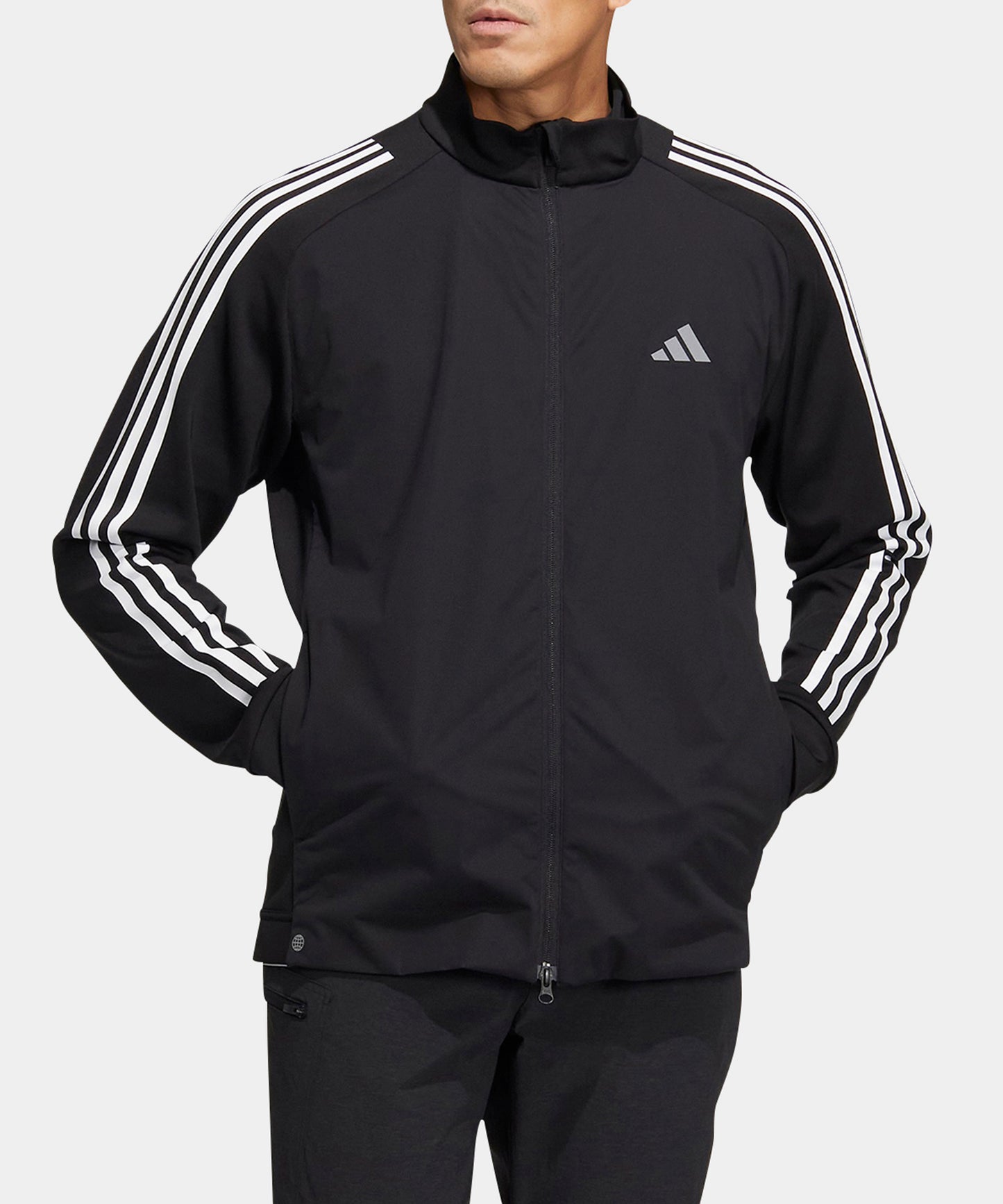 adidas ファブリックミックス 長袖フルジップジャケット BLACK