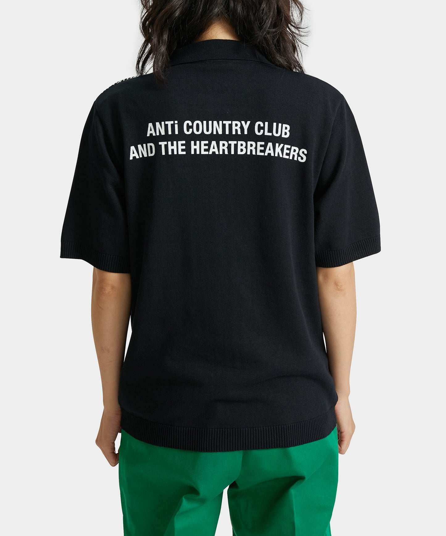 BEDWIN × ANTI COUNTRY CLUB KNIT POLO BLACK