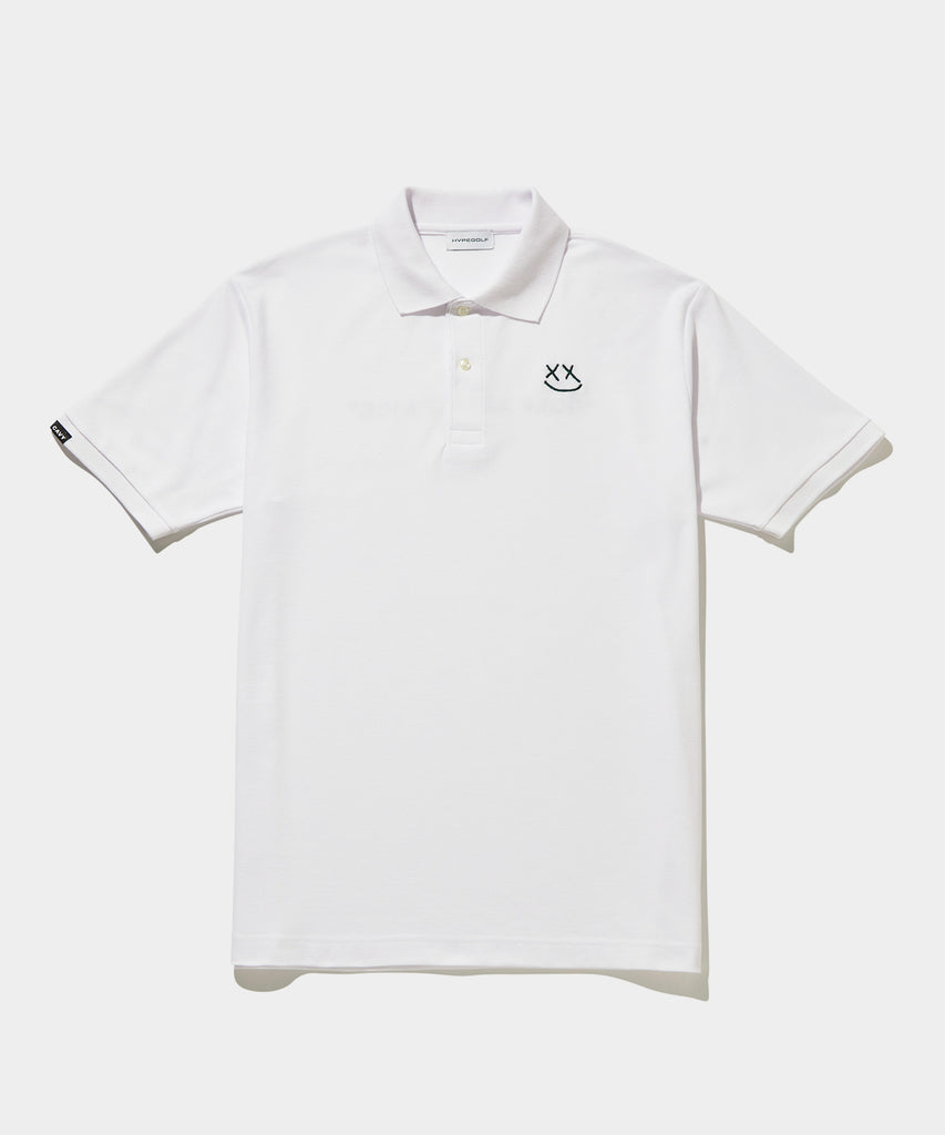 CAVY DESIGN Golf And Be Nice SHORT SLEEVE POLO WHITE