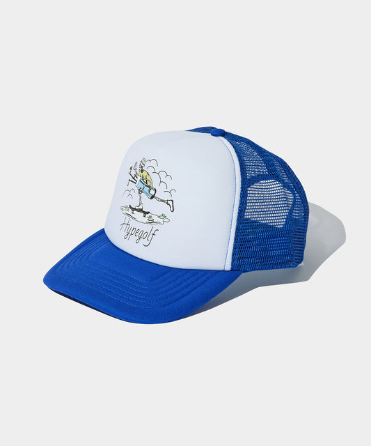 HOOKED GOLF CAP WHITE x BLUE