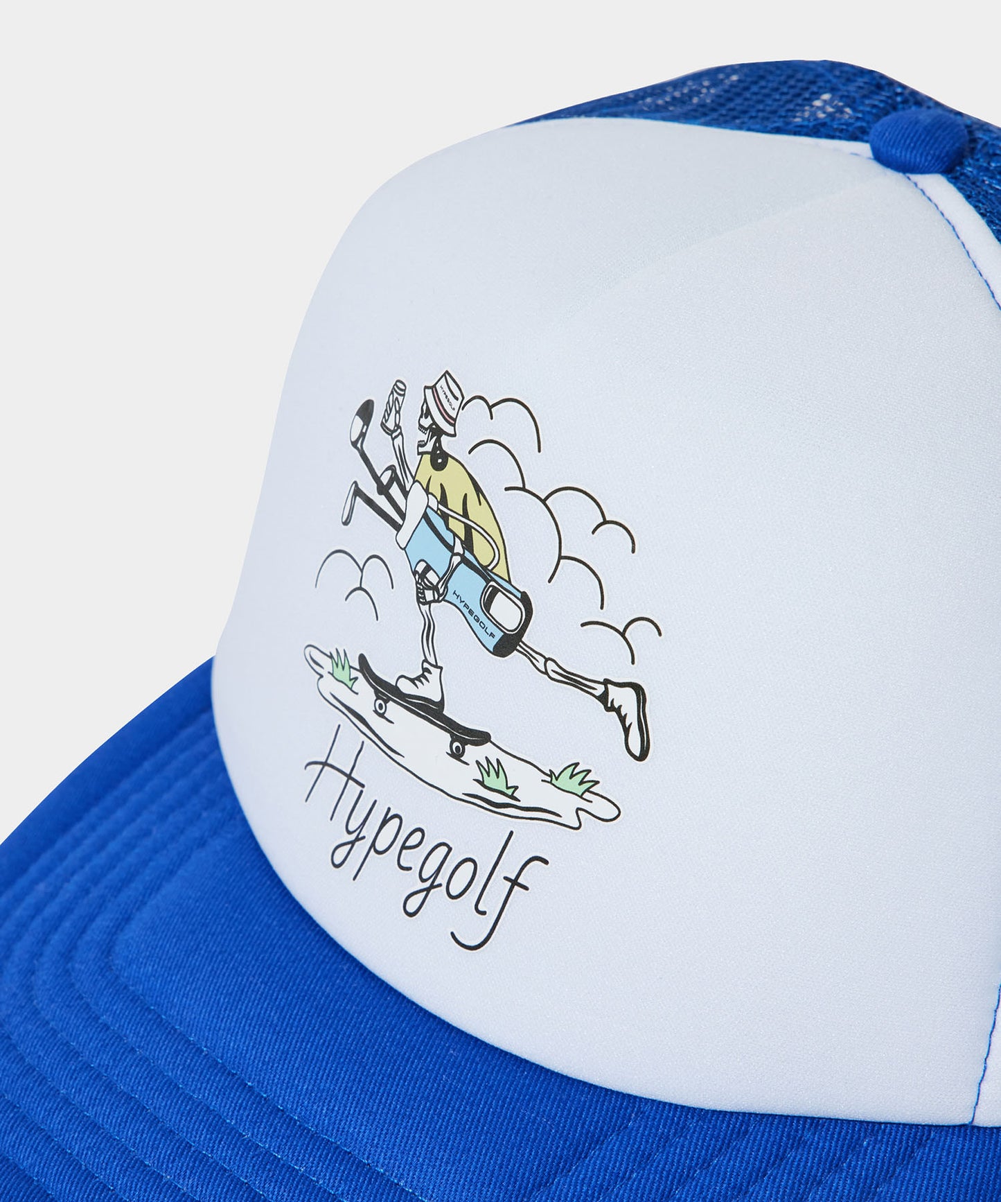 HOOKED GOLF CAP WHITE x BLUE