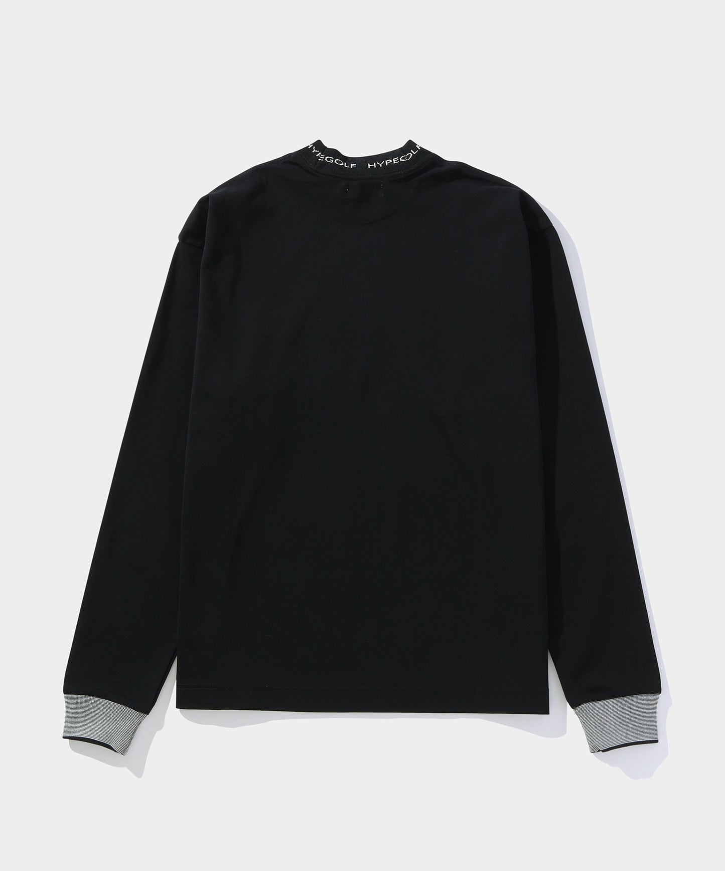 Logo mockneck top long sleeve BLACK