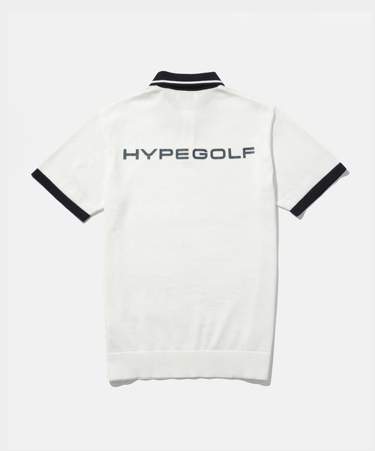KNIT POLO SHIRTS WHITE