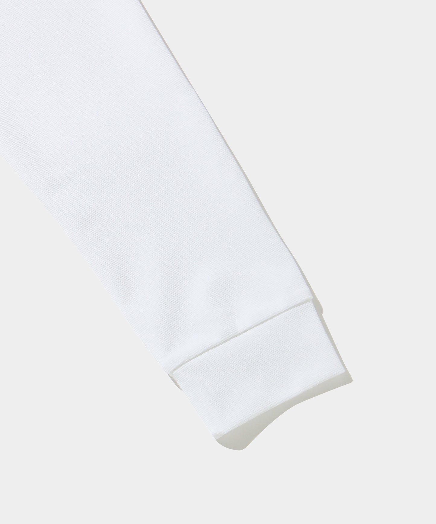 UV waffle mockneck top long sleeve WHITE