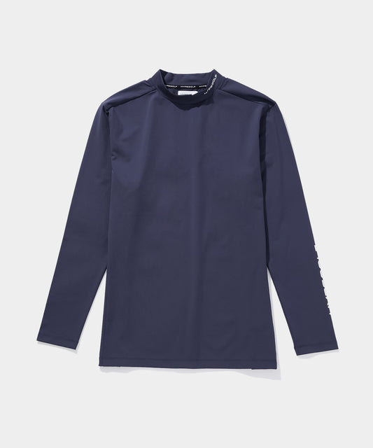 UV stretch mockneck top long sleeve NAVY