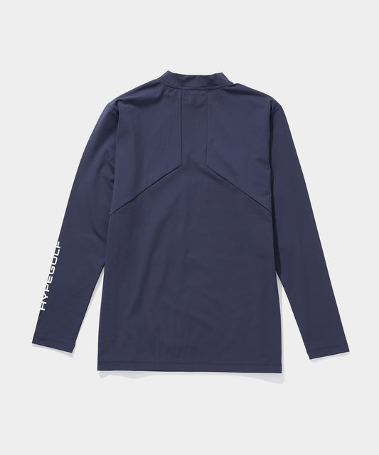 UV stretch mockneck top long sleeve NAVY
