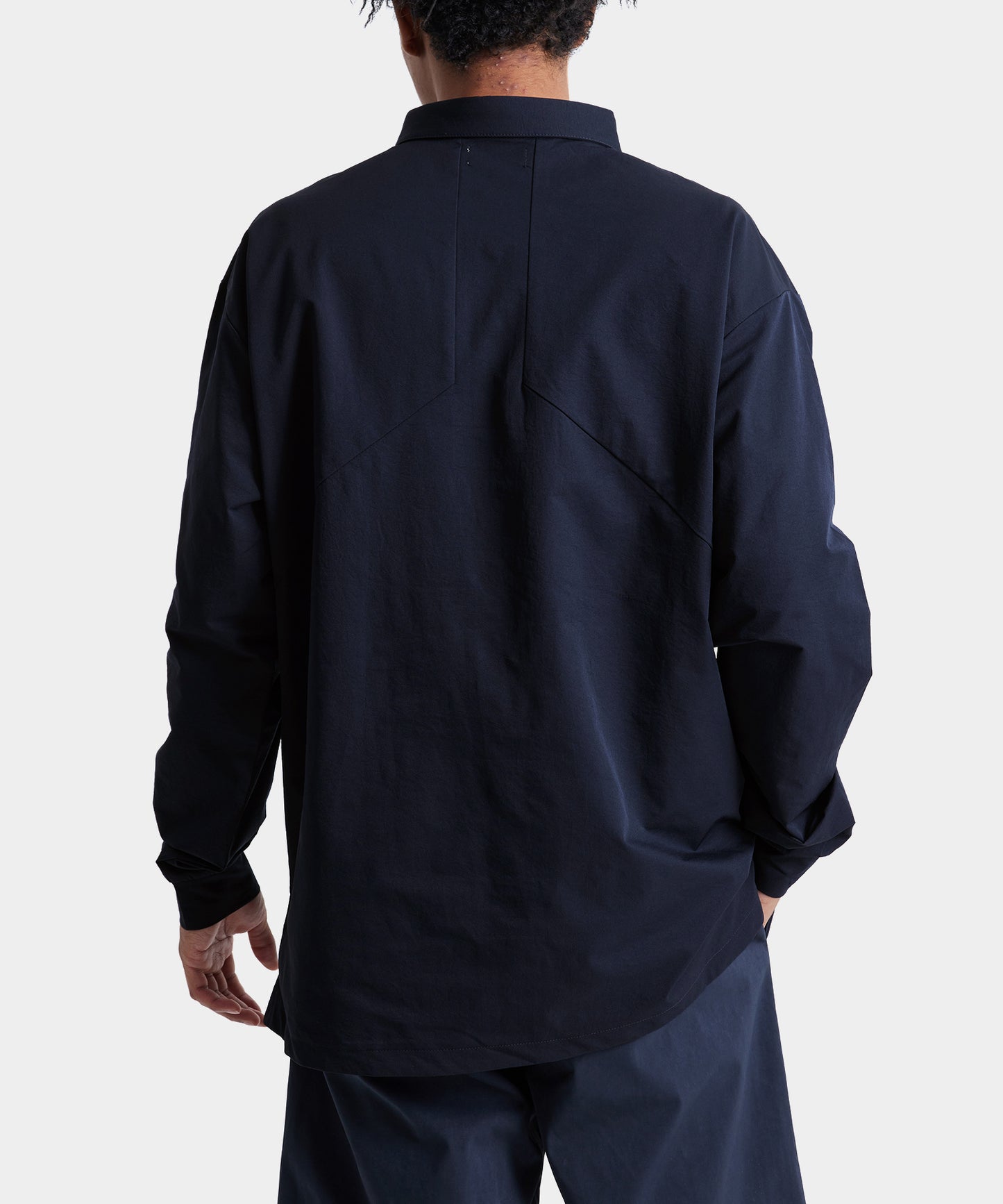 LOGO motif Pull Over Shirt NAVY